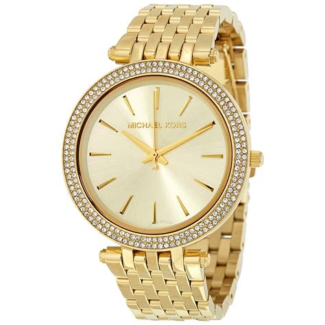 michael kors ladies watches gold|Michael Kors gold diamond watch.